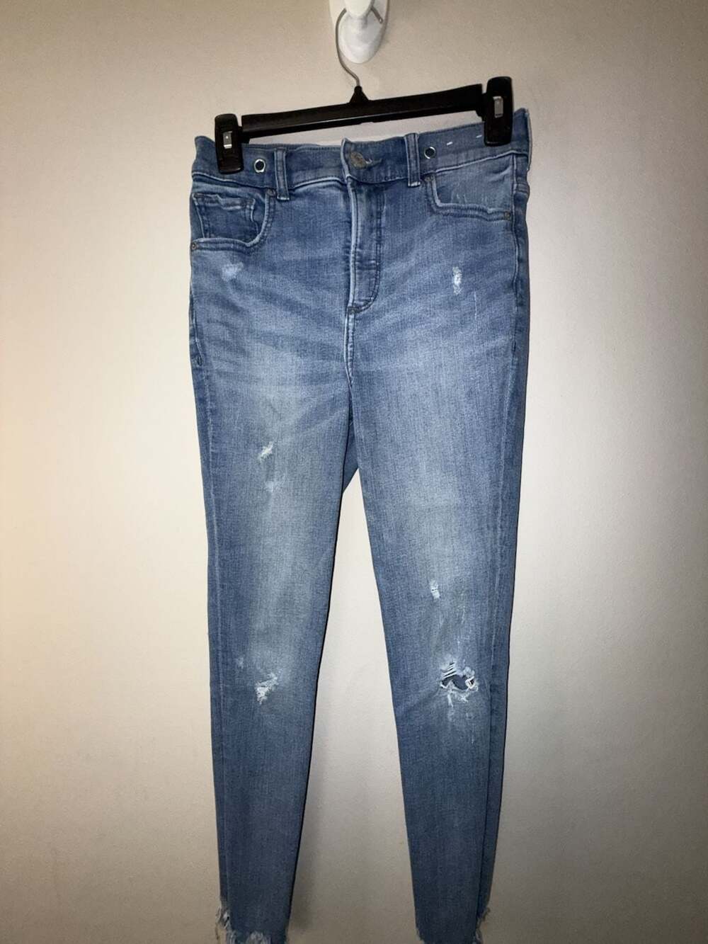 Express Denim Perfect Super High Rise Ankle Legging Jeans